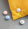 8 PCS Non-marking One-touch Unlocking Mushroom-shaped Quilt Fixer Light Blue+Glue Needle