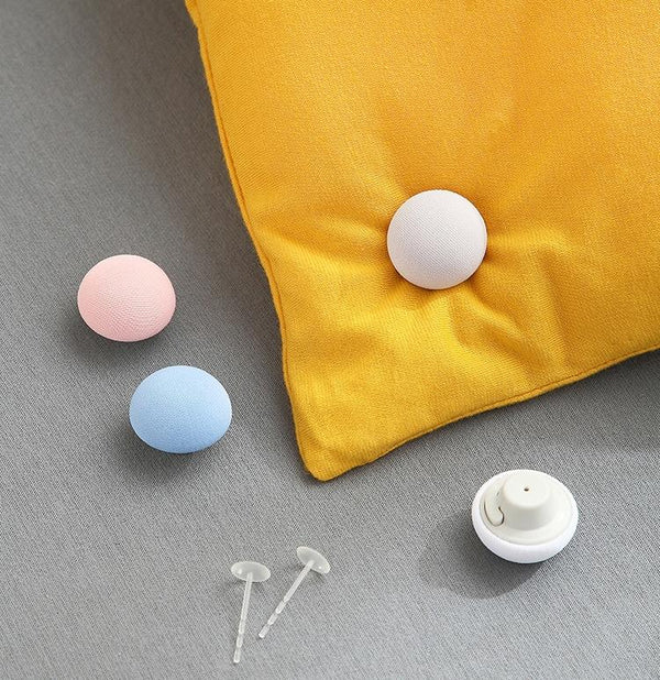 8 PCS Non-marking One-touch Unlocking Mushroom-shaped Quilt Fixer Light Blue+Glue Needle