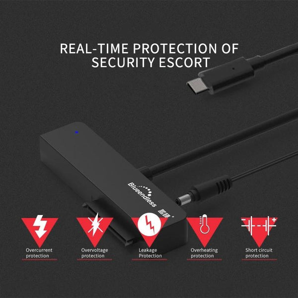 Blueendless US35 USB3.0 To SATA Adapter 2.5 / 3.5-Inch Hard Drive SSD Reader, Spec: USB3.0 AU Plug