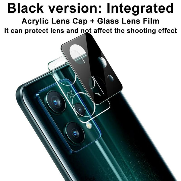 For OPPO Realme 9 Pro+ 5G Global imak Integrated Rear Camera Lens Tempered Glass Film with Lens Cap Black Version