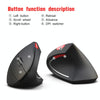 HXSJ T29 Bluetooth 3.0 Wireless Bluetooth 6-Keys 2400 DPI Adjustable Ergonomics Optical Vertical Mouse(Grey)