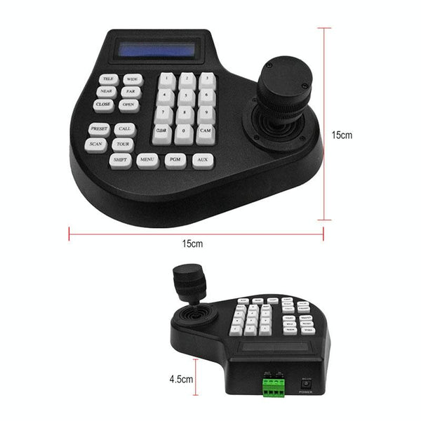 RS485 PTZ Joystick Keyboard Controller for Dome Cameras (UK Plug)