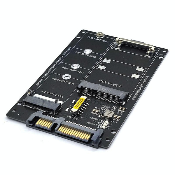 SATA 22PIN To MSATA Or M.2 NGFF SATA Card 2 In 1 SSD Converter Card Only Card