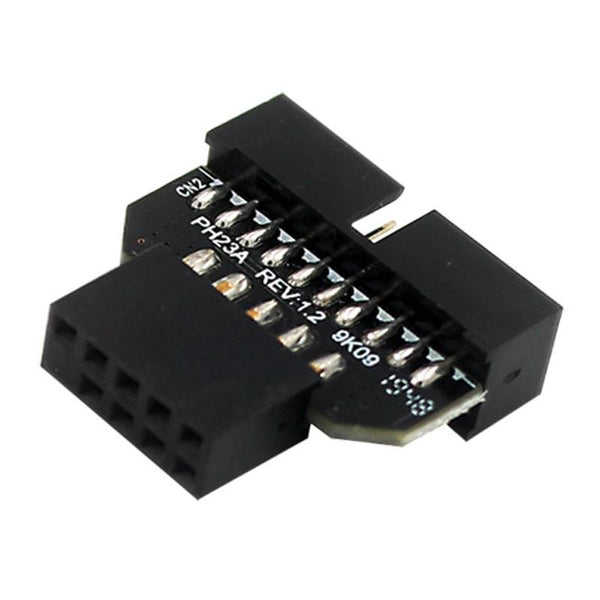 10 PCS Motherboard USB 2.0 9Pin to USB 3.0 19Pin Plug-in Connector Adapter, Model:PH23A