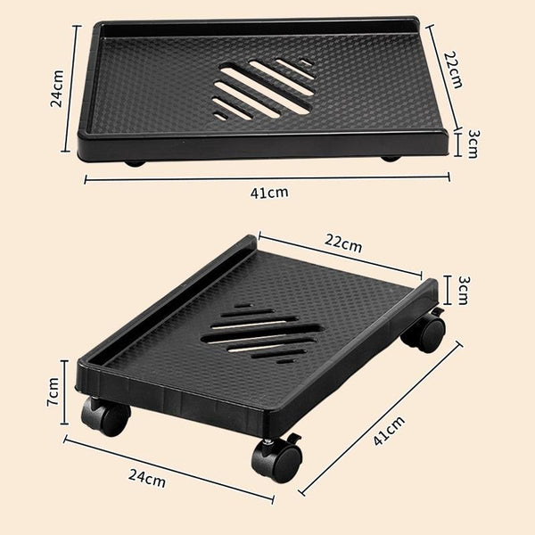 Computer Host Bracket Desktop Chassis Mobile Tray Base Heightening Rack with Pulley, Spec: Universal Wheel