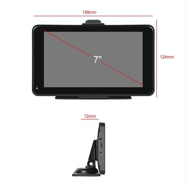 A3135 7 Inch HD Wired Smart Screen With Wireless CarPlay + Android Auto + Android With With 16G Memory Card
