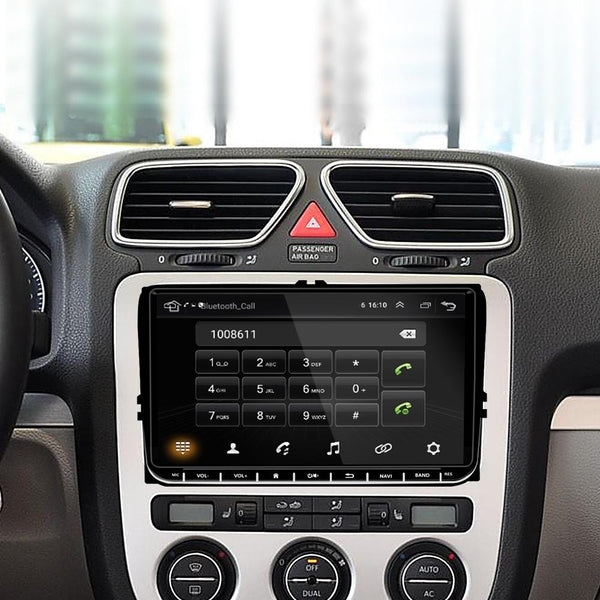 A2743 For Volkswagen 1+16G 9-inch Central Control Large Screen With Carplay Car Android10.0 Navigator Player, Style: Standard+AHD Camera