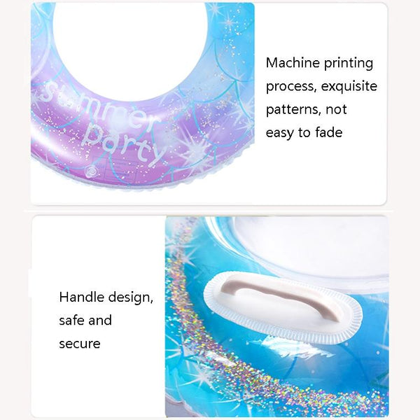 Sequins Starry Sky Mermaid Adult Swimming Ring Children Armpit Swimming Ring, Size: 90cm