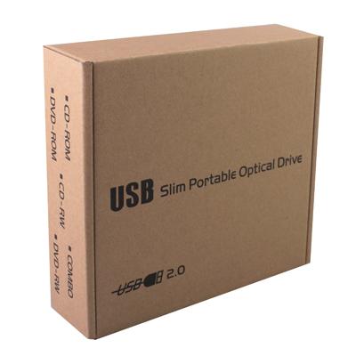 Slot-in USB 2.0 Portable Optical DVD-RW Driver, Plug and Play(Silver)