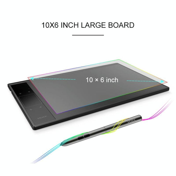 VEIKK A30 10x6 inch 5080 LPI Smart Touch Electronic Graphic Tablet, with Type-c Interface