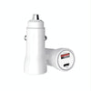 P21 Portable PD 20W + QC3.0 18W Dual Ports Fast Car Charger with USB to Micro USB Cable Kit(White)