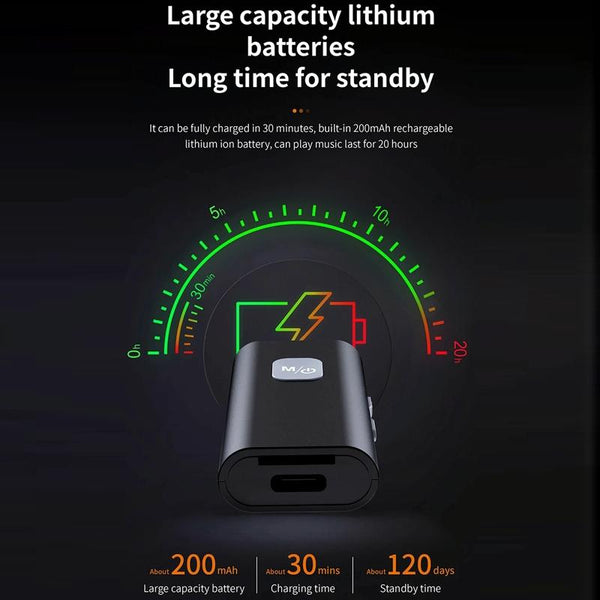 Car Plug-In Card Bluetooth AUX Audio Receiver