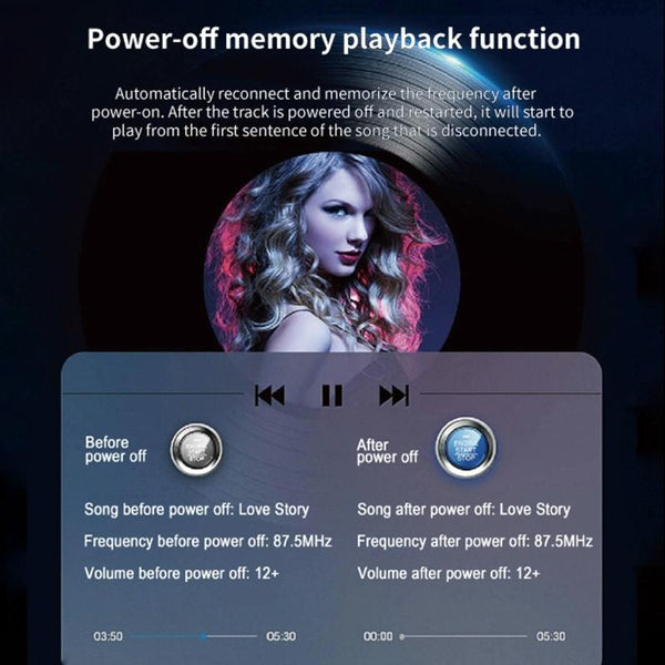 WEKOME WP-C52 Pop Digital Series MP3 Wireless Fast Charging Car Charger(Black)