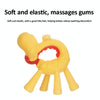 XUNYI Baby Giraffe Rattles Teether Kids Silicone Bite Toy, Spec: Drop Box Yellow