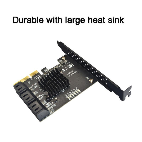 PCIE 1X To 8 Port  SATA 3.0 Adapter Expansion Card ASMedia ASM1166 Converter