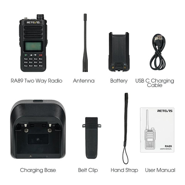 RETEVIS RA89 UV Dual-segment IP68 Waterproof Dual-guard Dual-standby Walkie Talkie(EU Frequency 144-146/430-440MHz)