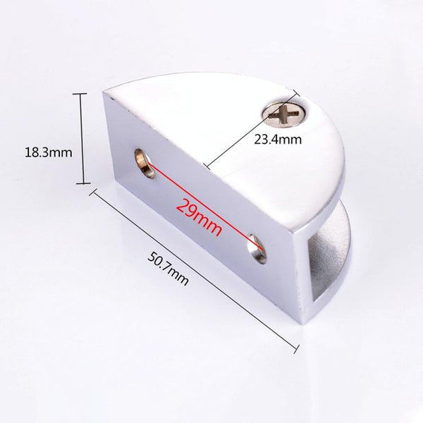 Zinc Alloy Bright Fixed Bracket Connection Semicircle Glass Fixing Clamp, Size: L