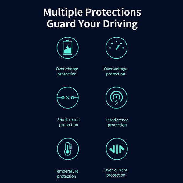 ROCK H8 12W 2.4A Output Dual USB Smart Car Charger (Black)