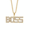 N2106-13 BOSS Exaggerated Hip Hop Style Necklace Collarbone Chains