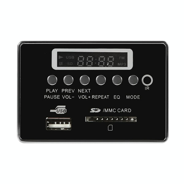 Car 5V Audio MP3 Player Decoder Board FM Radio SD Card USB AUX, with Bluetooth / Remote Control(Black)