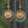 Vintage Bohemian Two Layer Sunflower Vintage Earrings(EA584)