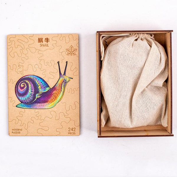 Irregular Wooden Animal Alien Puzzle High-Difficulty Three-Dimensional Puzzle Toy(Hippocampus)