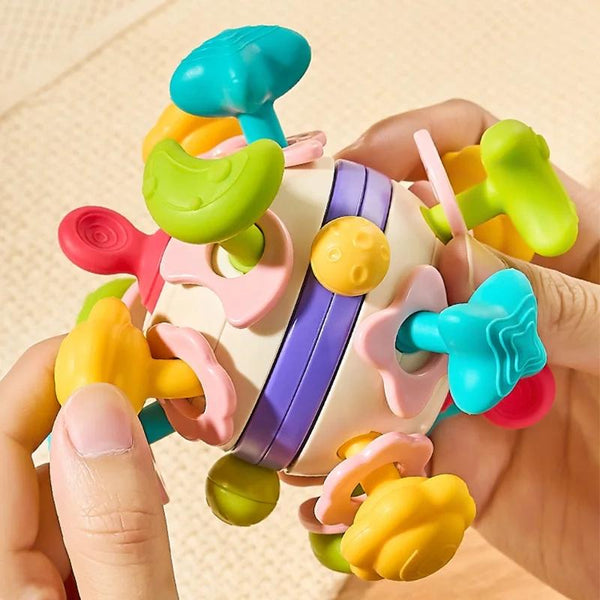 Baby Puzzle Fun Finger Pumping Toys Enlightenment Early Teaching Toys, Style: Space Hand Ball