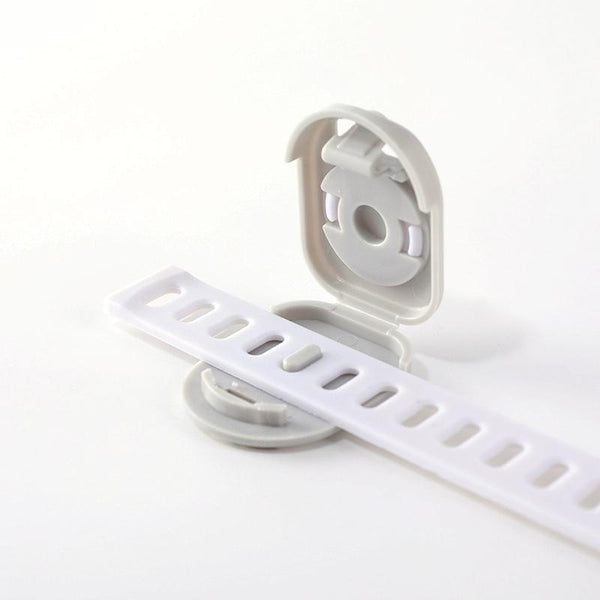 10 PCS Children Household Anti-opening Drawer Door Safety Lock, Color: Long White Gray