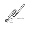OPK 1989 Personality Stainless Steel Guitar Pendant Titanium Steel Necklace, Color: Steel Color Pendant+0.3x55cm Pearl Chain