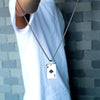 OPK 1542 Titanium Steel Men Necklace Personality Poker Pendant, Color: Black Without Chain