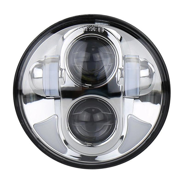 5.75 inch DC12V 6000K-6500K 40W Car LED Headlight for Harley(Silver)