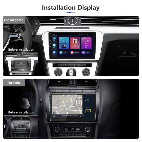 A3012 9 Inch Android Navigation CarPlay 1+32G Dual-Spindle Universal Central Control Screen Car Navigator Reversing Video Player(Standard+AHD Camera)