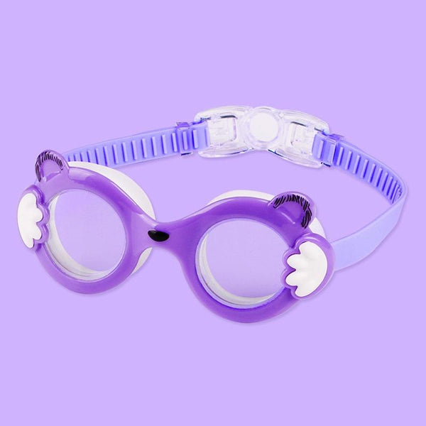 JIEHU JH8560 Children Waterproof and Anti-fog Cartoon Cat Shape Swimming Goggles(Purple)