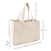 NIEN Compartmentalized Shopping Bag Fruit and Vegetable Handle Canvas Bag, Style: Pure Cotton