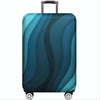 Travel Abrasion-resistant Elastic Luggage Protective Cover Suitcase Dust Covers, Size:22-24 inch(Green Ripple)