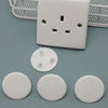 UK 3-Hole Baby Socket Protection Cover, Style: Round Black