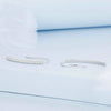 BSE748 Sterling Silver S925 Simple White Gold Plated Zirconia Ear Hooks