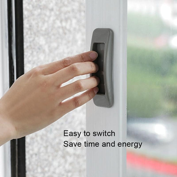 1pair Rectangular Paste Assist Door Windows Handle Refrigerator Cabinet Door Handle(Khaki)