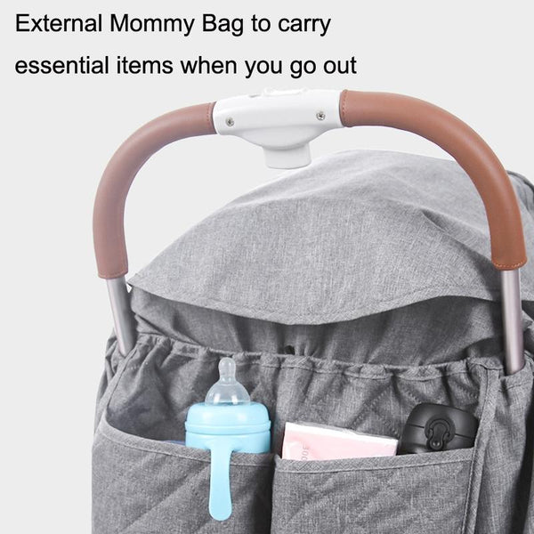 Autumn And Winter Warm Thickened With Velvet Baby Stroller Weatherproof Cover(Dark Gray)