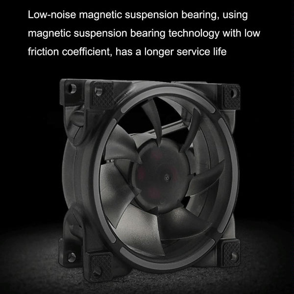 MF8025 Magnetic Suspension FDB Dynamic Pressure Bearing 4pin PWM Chassis Fan, Style: Non-luminous (White)