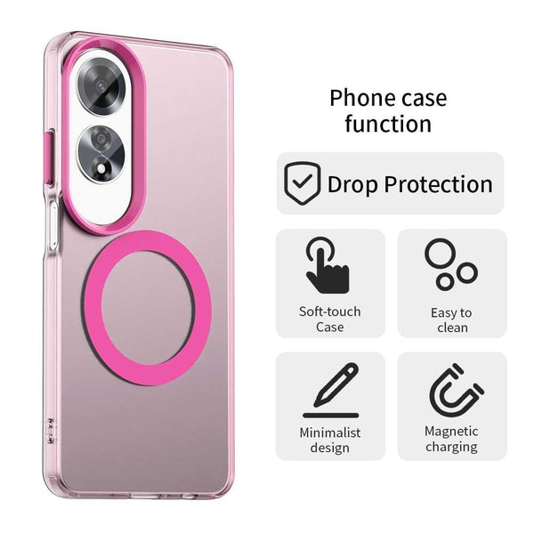 For OPPO A60 Global Candy Magsafe PC Hybrid TPU Phone Case(Red)
