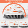 Shower Cleaning Brush With 52 Inch Adjustable Handle Tub Tile Scrubber Brush, Spec: Set 2