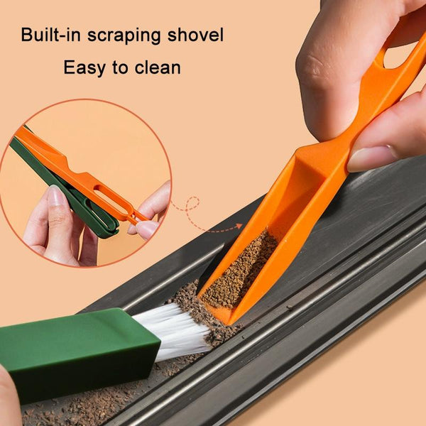 4 PCS/Set Multifunctional Crevice Cleaning Bristle Brush Set(Green)