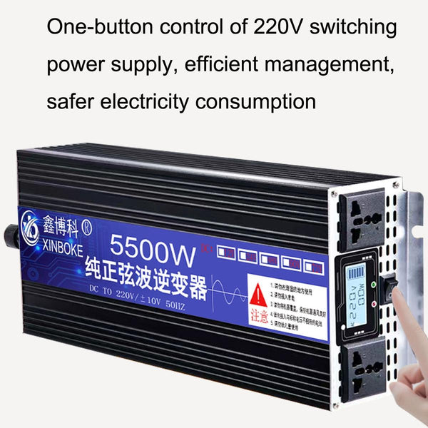 XINBOKE High Power Household Car Sine Wave Inverter 12V 3000W To 220V 1500W(LCD Display)