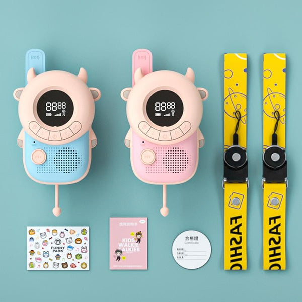 K22 Children Voice Transmission Walkie-Talkie Handheld Wireless Communication Outdoor Parent-Child Interactive Educational Toys, Style: Without Battery(Cow)