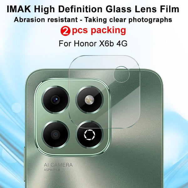 For Honor X6b 2 PCS/Set IMAK HD Glass Rear Camera Lens Film