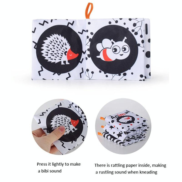 Baby Cloth Book Tear-proof Rustle Sound Quiet Books For Kids, Style: Fruit Cognition