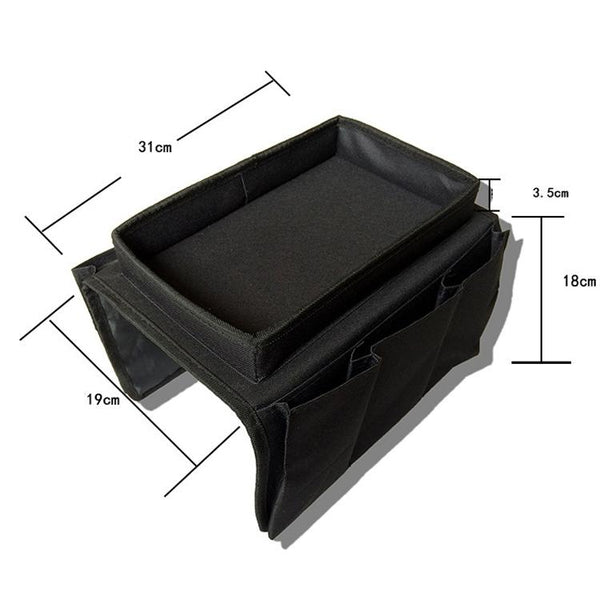 SF001 Oxford Cloth Sofa Armrest Hang Bag Household Storage Bag(Coffee)