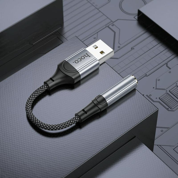 hoco LS36 Fresh USB to 3.5mm External Sound Card(Black)