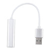 Aluminum Shell 3.5mm Jack External USB Sound Card HIFI Magic Voice 7.1 Channel Adapter Free Drive for Computer, Desktop, Speakers, Headset (Silver)